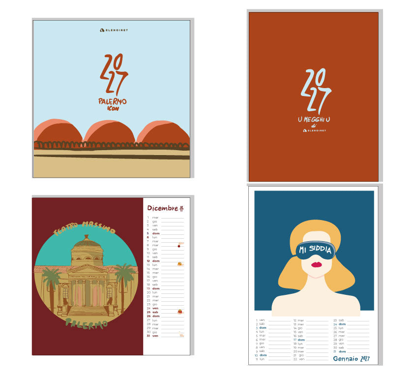 Preorder|Bundle 2 Calendari 2027 (Palermo icon+U Megghiu di Elenoiret)